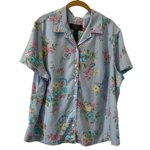 3 for $25- Crazy Horse Liz Claiborne Women’s Floral Print Blouse Size 2XL